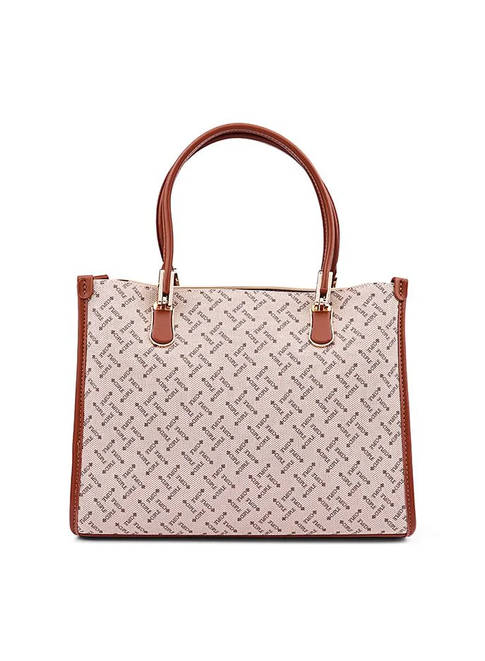 Cuple Women’s Patterned Tote Bag with Double Top Handles